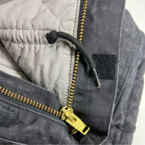 Carhartt | Canvas Duck Quilt Lined Chore Barn Work Coat Navy Fire Resistant | L - Picture 10 of 15